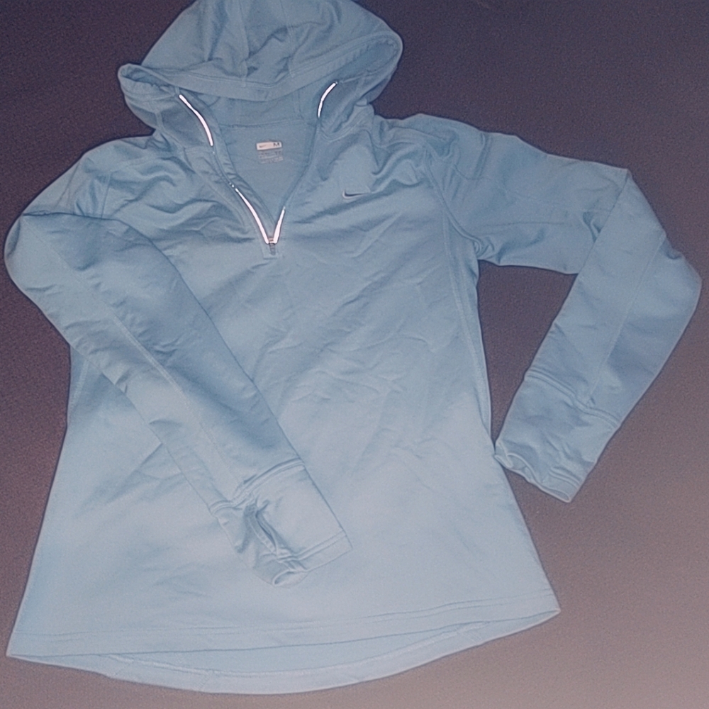 Blue Hooded Pullover
